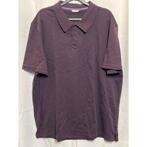Calvin Klein Mens Purple Short Sleeve Polo Shirt Size XL Cotton Blend
